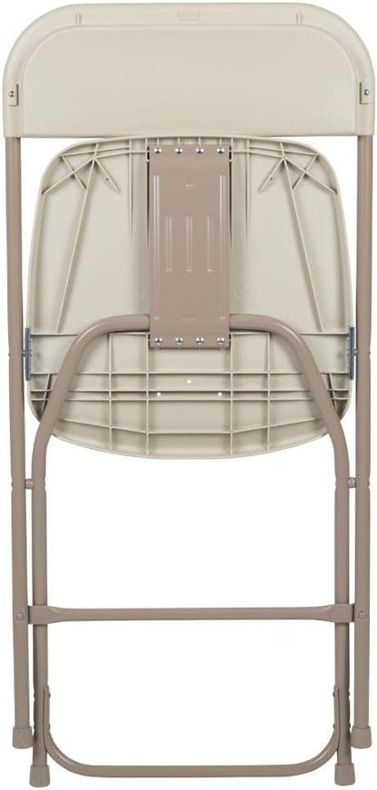 Flash Furniture Hercules™ Series Plastic Folding Chair - Beige - 2 Pack 650LB Weight Capacity Comfortable Event Chair-Lightweight Folding Chair