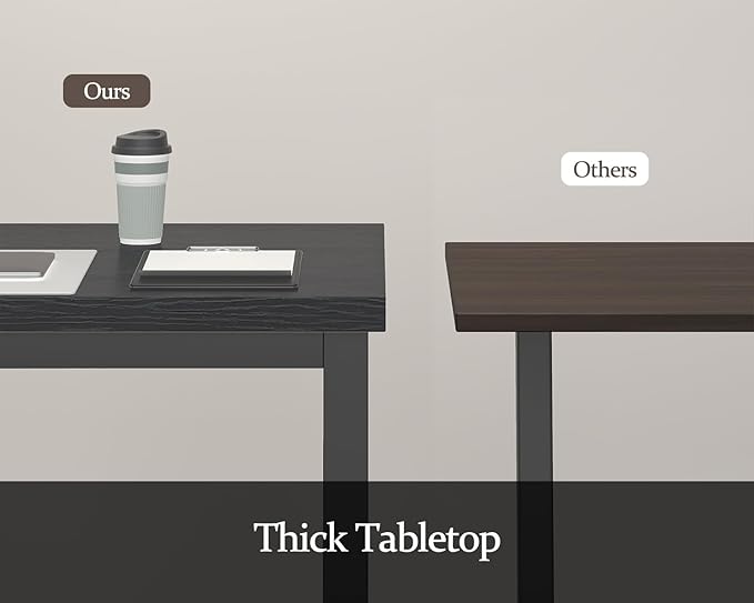 55.1 Inch Small Computer Desk, Home Office Desk, Modern Table for 2 Person Kids Student Gaming Computer Desk, Simple Office Table for Work,Craft,Writing,Studying, Etc., Black.
