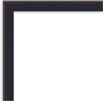 Amanti Art Black Bathroom Mirror for Over Sink, 23x23 Havana Black Bronze Square Vanity Mirror, Medium Casual Frame, Hangs Horizonally and Vertically, Bathroom Wall Decor, Beveled Edge