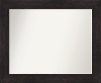Amanti Art Silver Bathroom Mirror for Over Sink, 24x30 Florence Silver Rectangle Vanity Mirror, Large Casual Frame, Hangs Horizonally and Vertically, Bathroom Wall Decor, Non-Beveled Edge from WI, USA