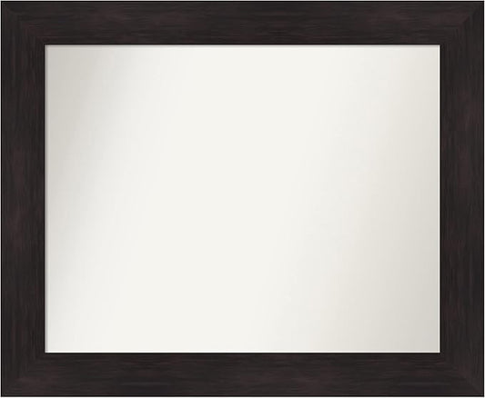 Amanti Art Silver Bathroom Mirror for Over Sink, 24x30 Florence Silver Rectangle Vanity Mirror, Large Casual Frame, Hangs Horizonally and Vertically, Bathroom Wall Decor, Non-Beveled Edge from WI, USA