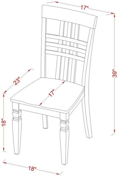 East West Furniture QULG7-BCH-W 7 Piece Dining Room Furniture Set Consist of a Rectangle Kitchen Table with Butterfly Leaf and 6 Dining Chairs, 40x78 Inch, Black & Cherry