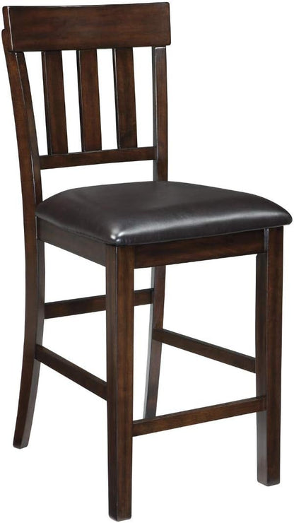 Signature Design by Ashley Haddigan 24" Counter Height Upholstered Barstool 2 Count, Dark Brown