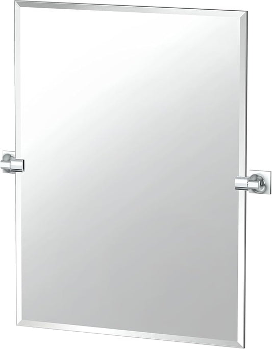 Gatco 5589S Waterline Frameless Rectangle Mirror, 31.5 Inch, Chrome