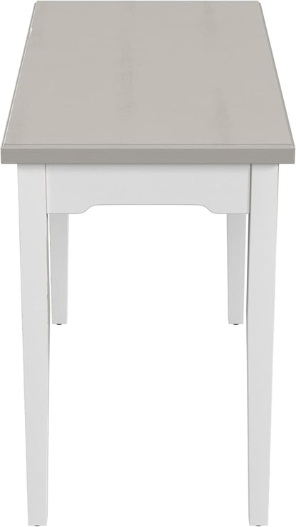 Hillsdale Furniture Clarion, Gray Wood Top/Sea White Base Desk/Table, Distressed