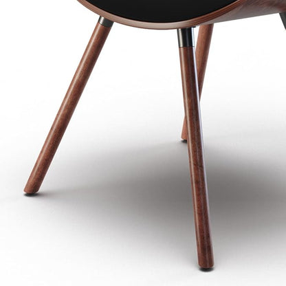 SIMPLIHOME Marana/Watkins 5-Piece Dining Set, 66 inch Wide Solid Mango Wood Table and 6 Upholstered Bentwood Chairs in Black, Mid-Century Modern Style for Dining Room with Curved Back (Set of 5)