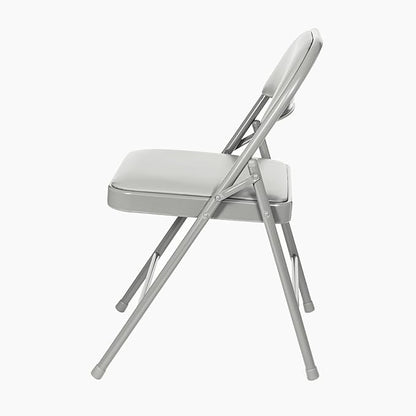 OEF Furnishings OEF950 Series Vinyl Padded Steel Folding Chairs (4-Pack, Gray)