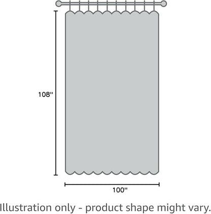 H.VERSAILTEX White Linen Blackout Curtains Durable Thick Textured Linen Look 100% Blackout Patio Door Curtain Anti Rust Grommet Extra Wide Sliding Door Curtain Panel, W100 x L108 inch, Green Bay