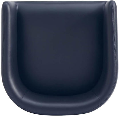 Manhattan Comfort Louvre 26 Inch Mid Century Modern Counter Height Bar Stools - Elegant Faux Leather Padded Seat, Stainless Steel Base with Footrest, Fully Assembled Barstools, Set of 1, Black & Gold