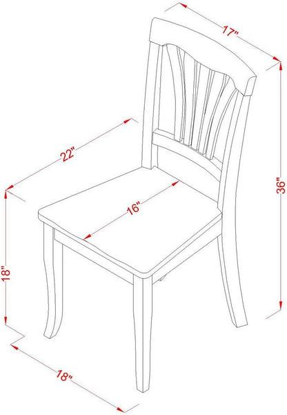 East West Furniture LGAV7-LWH-W 7 Piece Dining Room Table Set Consist of a Rectangle Kitchen Table with Butterfly Leaf and 6 Dining Chairs, 42x84 Inch, Linen White