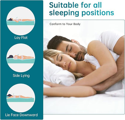 FDW | 14 Inch Twin Mattress | Medium Firm | Gel Memory Foam Mattress | White | Bed in a Box, CertiPUR-US Certified | Pressure Relief, Cooling Ventilated Foam | Washable Removable Cover
