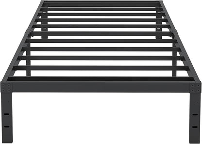 10 Inch XL Twin Bed Frames, Platform Metal Bed Frame Twin XL Size Heavy Duty Steel Slat Mattress Foundation, No Box Spring Needed, Easy Assembly, Noise-Free, Black