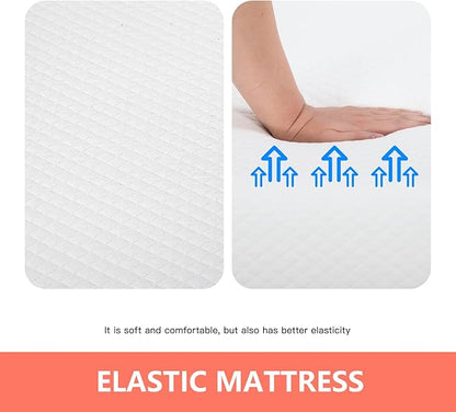 FDW | 5 Inch Queen Mattress | Medium Firm | Gel Memory Foam Mattress | White | Bed in a Box, CertiPUR-US Certified | Pressure Relief, Cooling Ventilated Foam | Washable Removable Cover