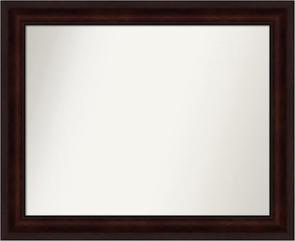 Amanti Art Silver Bathroom Mirror for Over Sink, 26x32 Classic Honey Silver Rectangle Vanity Mirror, Large Casual Frame, Hangs Horizonally and Vertically, Bathroom Wall Decor, Non-Beveled Edge