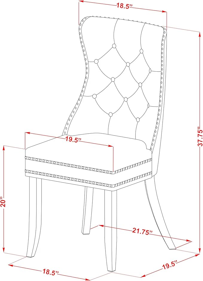 LEDA5-AWA-27-5 Pieces Modern Dining Set Includes a Rectangle Kitchen Table and 4 Light Gray Polyester Fabric Dining Chairs, Antique Walnut