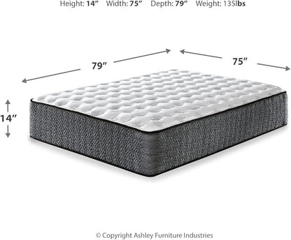 Signature Design by Ashley King Size Ultra Luxury 14 Inch Hyper Cool Hybrid Mattress with Cooling Gel Memory Foam, Fiberglass Free, Mattress In A Box