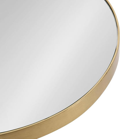 Kate and Laurel Tira Elegant Round Mirrored Side Table, 14 x 14 x 24, Gold, Modern Glam Circle End Table for Use as Bedroom Nightstand or Living Room Plant Stand Table