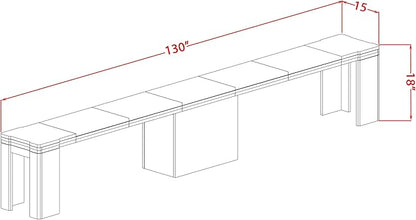 X02FO-2C6-24 - 5-piece Modern Dining Table Set a Rectangular Kitchen Table and 2 wooden Benches and 2 Black Linen Fabric Dining Chair, 39x120 Inch, Wire Brushed Black