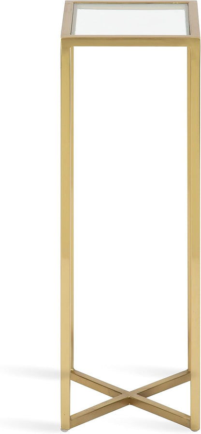 Kate and Laurel Jaspur Modern Drink Table, Gold, Decorative Glam Accent Table for Display and Storage