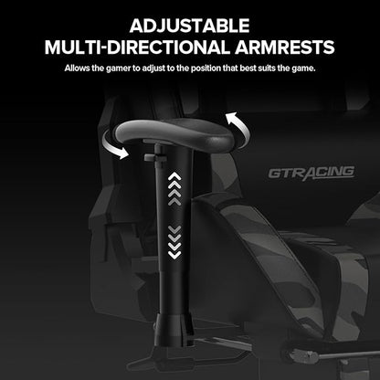 GTRACING Gaming Chair with Footrest Speakers Video Game Chair Bluetooth Music Heavy Duty Ergonomic Computer Office Desk Chair