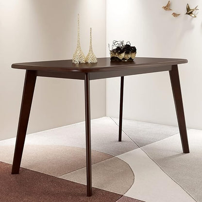 WoodShine Mid Century Modern Real Solid Wood Dining Table,Working Desk,Walnut,47inch