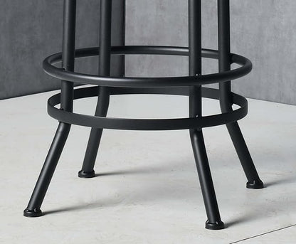 Diwhy Industrial Bar Stool-26-32 Inch Adjustable Swivel Metal Wood Seat Stool Bar Height Bar Stool with Backrest-for Kitchen, Dining Side Chair, Pub, Bistro, Set of 2, Black