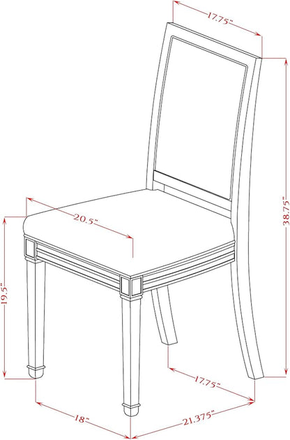 LKAM9-SBB-28 9-Piece Kitchen Table Set Consists of a Dining Table and 8 Beige Polyester Fabric Dining Chairs with High Back - Sand Blasting Black Finish