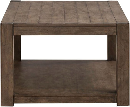 Liberty Furniture Broadmore Living Room Rectangular Cocktail Table - Cobblestone Brown
