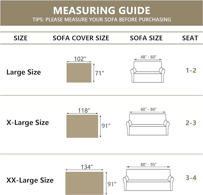 MYSKY HOME Chenille Sofa Cover for Dogs Cats Light Gery Couch Cover with Tassel Edge Farmhouse Furniture Protectors for Pets Thick Durable Sectional Couch Covers for 2 Cushion Couch, 71"x 102"