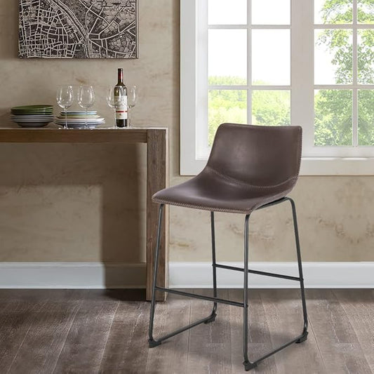EdgeMod Brinley Counter Stool in Brown (Set of 3)