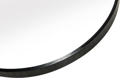 FrameWorks 20" Deluxe Contemporary Black Circular Aluminum Mirror
