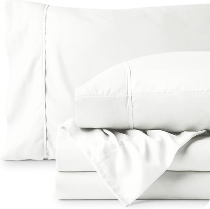 Bare Home Twin XL Sheet Set - College Dorm Size - Luxury 1800 Ultra-Soft Microfiber Twin Extra Long Bed Sheets - Deep Pockets - Easy Fit - Extra Soft - 3 Piece Set - Bed Sheets (Twin XL, Cream)