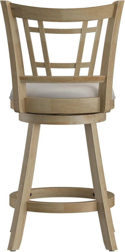 Hillsdale Fairfox 24.5" Wood Swivel Counter Height Stool, Natural