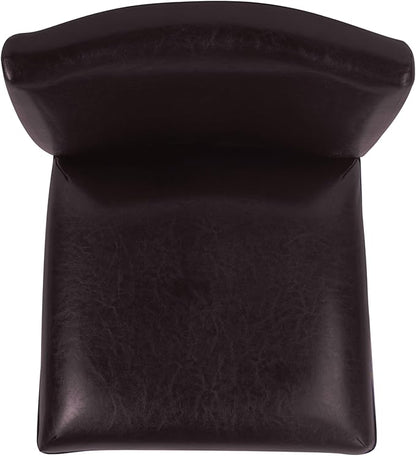 Homepop Home Decor | Classic Counter Height Bar Stools | Faux Leather 24 Inch Bar Stools | Decorative Home Furniture (Brown Faux)
