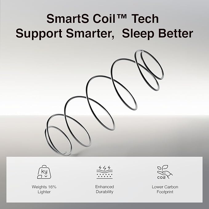 Novilla Queen Mattress, 8 Inch Queen Size Mattresses in a Box with Smarts™ Coil for Pressure Relief, Medium Firm Foam and Spring Hybrid Colchones with CertiPUR-US Certified for Kids
