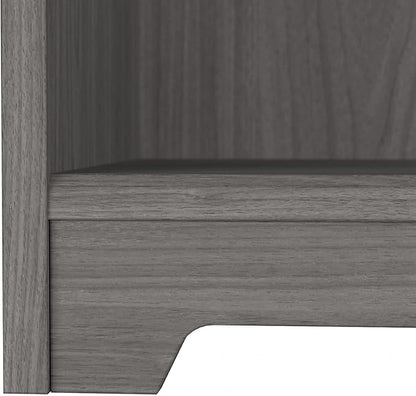 Bush Furniture Cabot Tall 5 Shelf Bookcase | Large Open Bookshelf in Modern Gray | Sturdy Display Cabinet for Library, Living Room, and Home Office