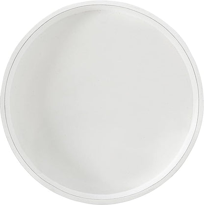 Kate and Laurel Bellport Farmhouse Drink Table, 10 x 10 x 22, White, Decorative Coastal Cocktail Table with Round Tabletop and Colonial Base for Farmhouse Décor