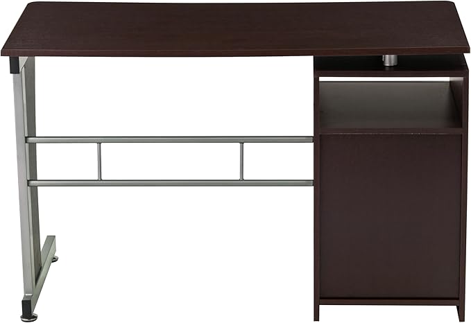 48" Computer Desk with Drawers, Home Office Desk with Storage, Heavy Duty and Water Resistant Study Table, Chocolate Brown