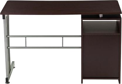 48" Computer Desk with Drawers, Home Office Desk with Storage, Heavy Duty and Water Resistant Study Table, Chocolate Brown