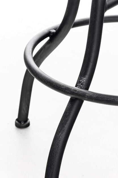 Diwhy Industrial Design Metal Adjustable Height Backrest Chair Vintage Tractor Saddle Bar Stool (Silver)