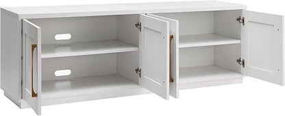 Henn&Hart Tillman Rectangular TV Stand for TV's up to 80" in, 68" Wide, White