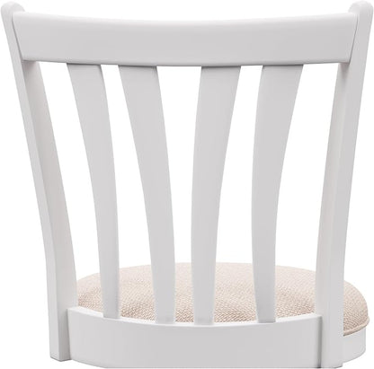 Hillsdale 29.5" Savana Wood Swival Bar Height Stool, White