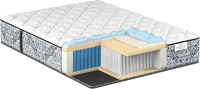Kingsdown Cushion Firm Hybrid Mattress Full Cooling Gel Memory Foam Layer Multi-Layered Motion Isolation Cool Sleep Quilted Top Luxury Mattresses, 13.5-Inch Passions Merridale