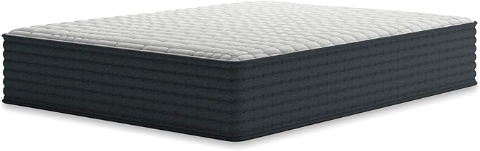Signature Design by Ashley Hybrid 1300 13 Inch Plush Gel Memory Foam Mattress with Edge Support for Pressure Relief, Queen, Fiberglass Free, Mattress in A Box