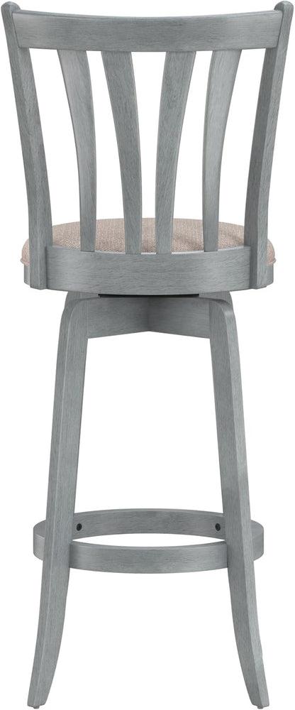 Hillsdale Furniture Savana Wood Bar Height Stool, 30" high, Blue Wire Brush