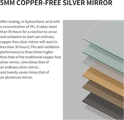LAIYA 48x30inch Oval Wall Bathroom Mirror with Golden Aluminum Frame,Wall Mounted Oval Vanity Mirrors， Explosion-Proof Glass, Waterproof Design, Easy Installation，Horizontally/Vertically