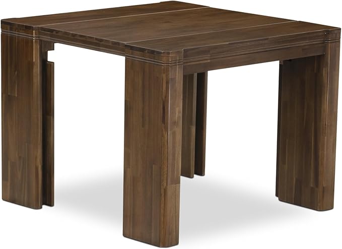 X12AS-0C8-27 - 14-Pc Dining Table Set contains an Extendable Rectangle Kitchen Table, 1 Coffee Table and 12 Polyester Fabric Dining Chairs, 39x120 Inch, Antique Walnut