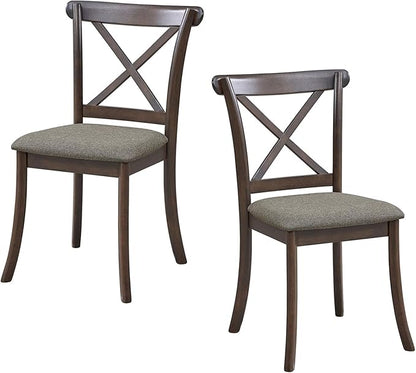 Wooden Dining Chairs Set of 2, Kitchen Chairs Upholstered Dining Chair, Farmhouse Dining Chairs for Dining Table, Max Load 300 Lbs,Dark Brown