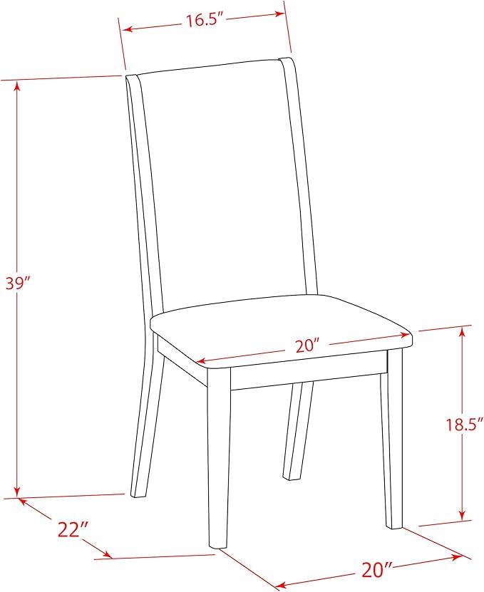 East West Furniture MZLA3-MAH-04 3 Piece Dinette Set for Small Spaces Contains a Rectangle Dining Table with Dropleaf and 2 Light Tan Linen Fabric Parson Chairs, 36x54 Inch, Mahogany