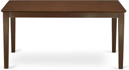 East West Furniture CAML7-MAH-W 7 Piece Dining Table Set Consist of a Rectangle Wooden Table and 6 Dining Room Chairs, 36x60 Inch, Mahogany